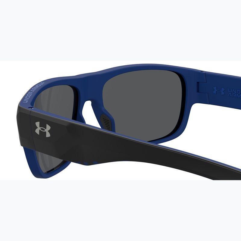 Férfi Under Armour Scorcher matt fekete kék/kék égszínkék tükrös napszemüveg 6