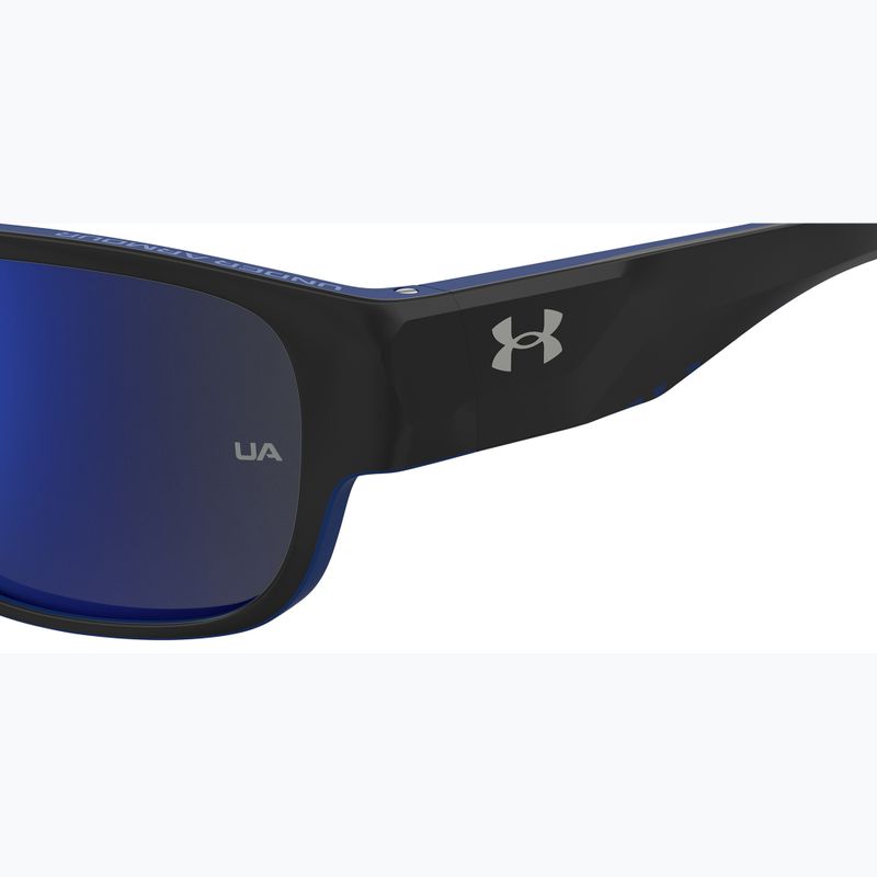 Férfi Under Armour Scorcher matt fekete kék/kék égszínkék tükrös napszemüveg 7