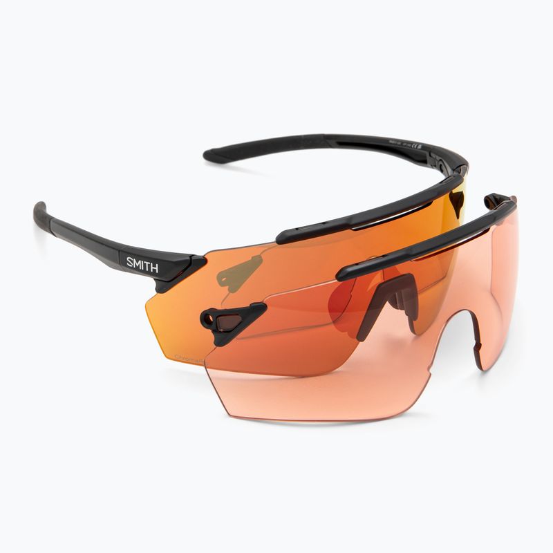 Napszemüveg Smith Ruckus matte black/chromapop red mirror
