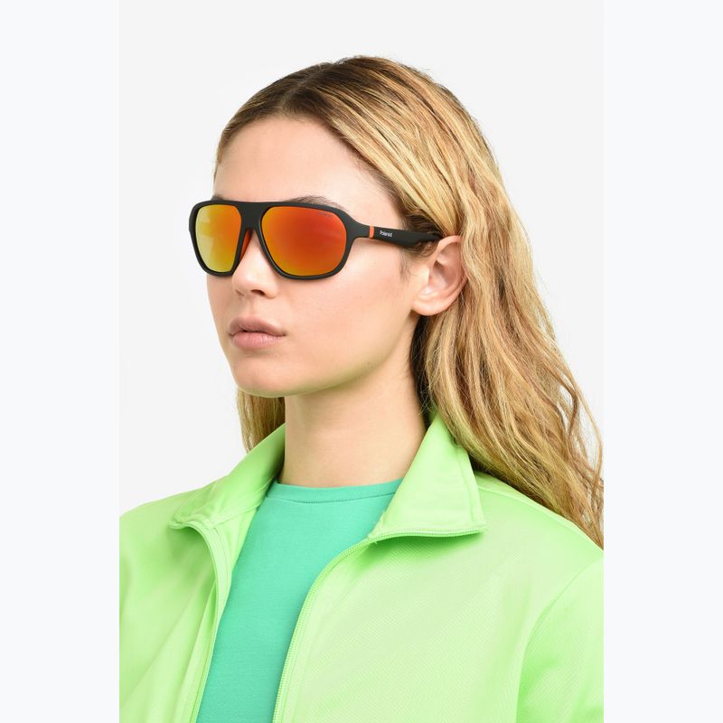 Polaroid PLD 2152/S matt fekete piros/piros többrétegű polarizált napszemüveg 6
