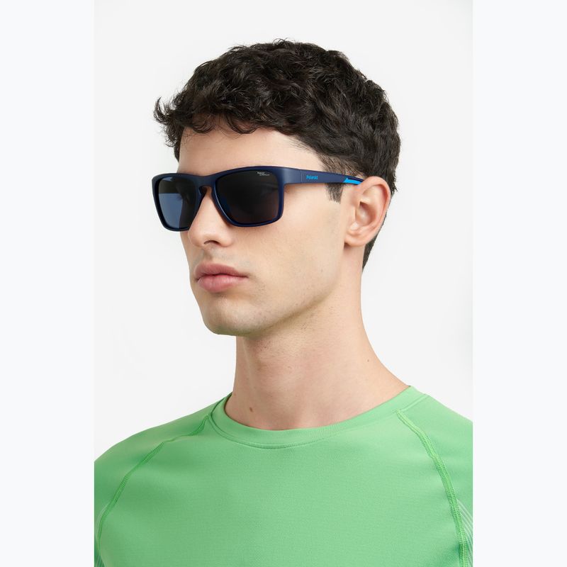 Férfi Polaroid PLD 7052/S matt kék/kék polarizált, nagy kontrasztú napszemüveg 8