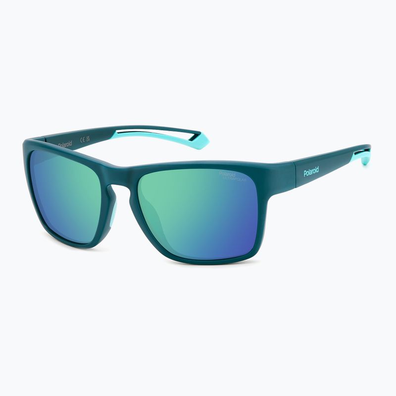 Férfi Polaroid PLD 7052/S matt teal/zöld tükrös polarizált, nagy kontrasztú napszemüveg 2