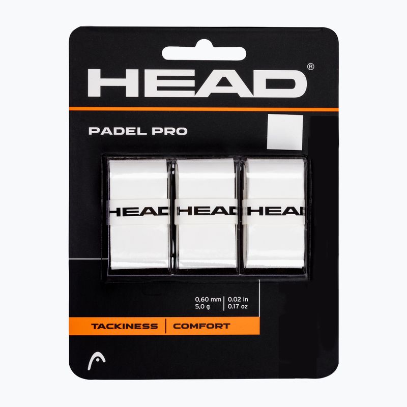 HEAD Padel Pro ütőcsomagolás 3 db fehér.