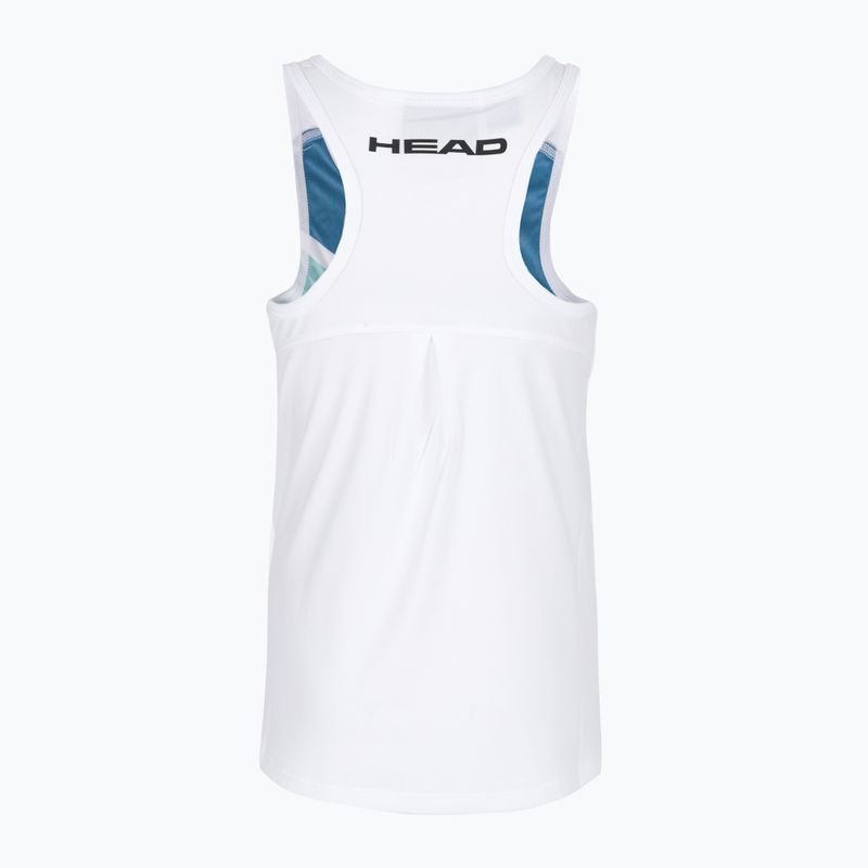 HEAD Agility Tank Top gyermek teniszpóló fehér és zöld 816132 2