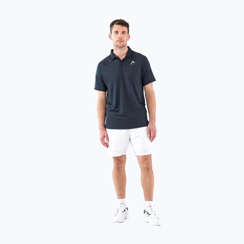 Férfi HEAD Performance Polo teniszpóló, sötétkék 811403NV 5