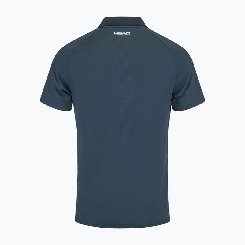 Férfi HEAD Performance teniszpóló Polo fehér és sötétkék 811403NVXPM 2