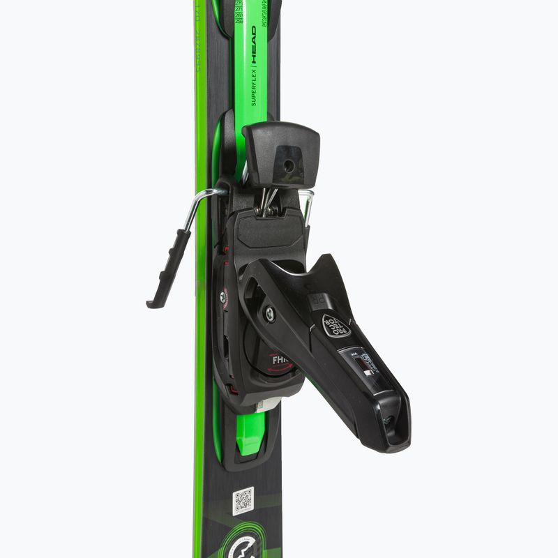 HEAD Supershape e-Magnum SW SF-PR + Protector PR 13 fekete/neonzöld downhill sílécek 5
