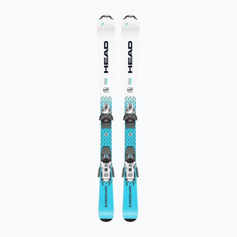 Gyerek alpesi síléc HEAD Supershape Team Easy JRS + kötések Jrs 4.5 GW CA white/blue