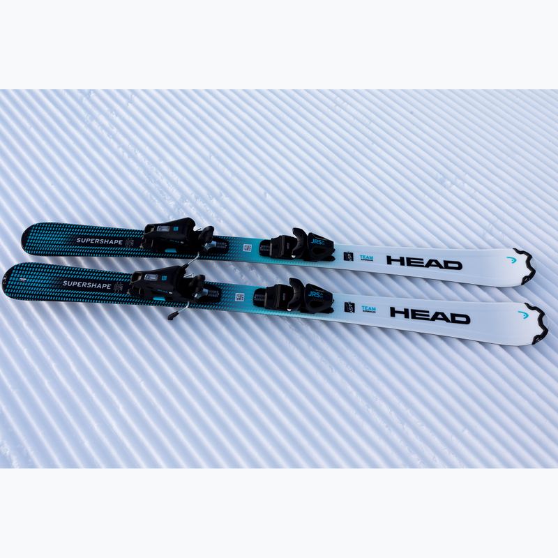 Gyerek alpesi síléc HEAD Supershape Team Easy JRS + kötések Jrs 4.5 GW CA white/blue 7
