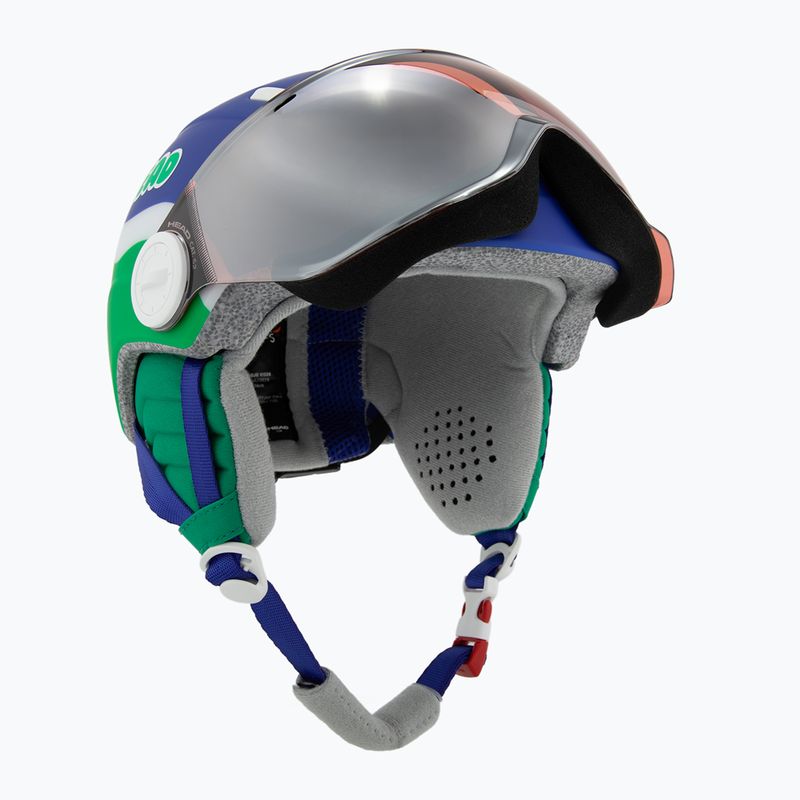 Gyerek sísisak Head Mojo Visor Jr blue/green/silver red 9