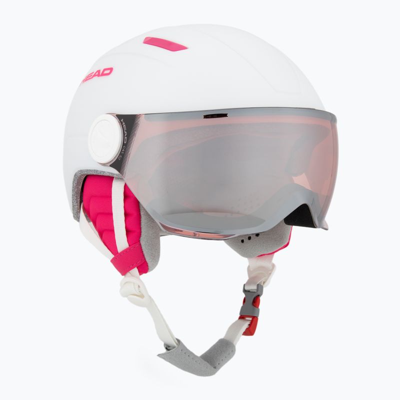Gyerek sísisak HEAD Maja Visor white/silver red