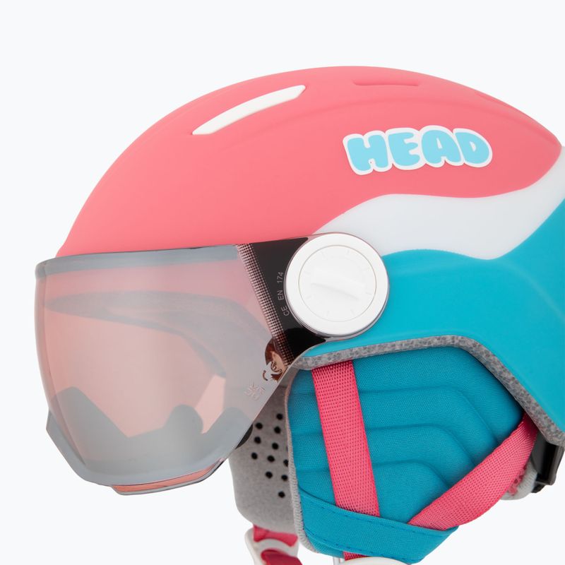 Gyerek sísisak HEAD Maja Visor pink/blue/silver red 7