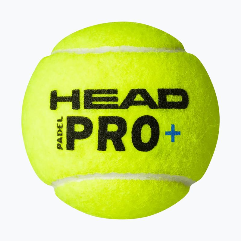 HEAD Padel Pro+ padel labdák 3 db. sárga 3