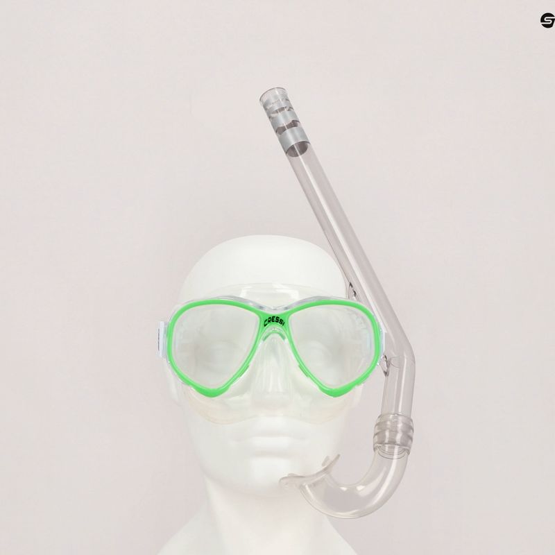 Cressi Perla + Minigringo Gyermek búvárszett maszk + snorkel zöld DM101267 7