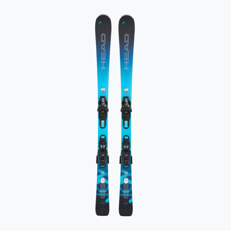 Női lesikló léc HEAD e-Super Joy SW SLR BB Joy Pro + kötés Joy 11 GW SLR black/blue