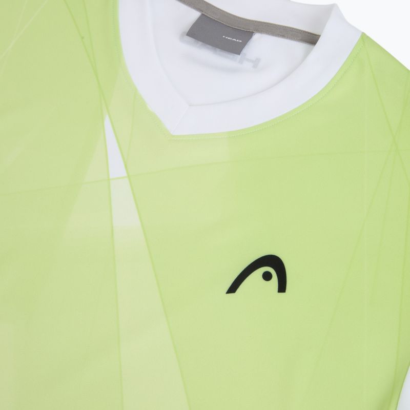 HEAD férfi teniszpóló Topspin print vision m/lime 3