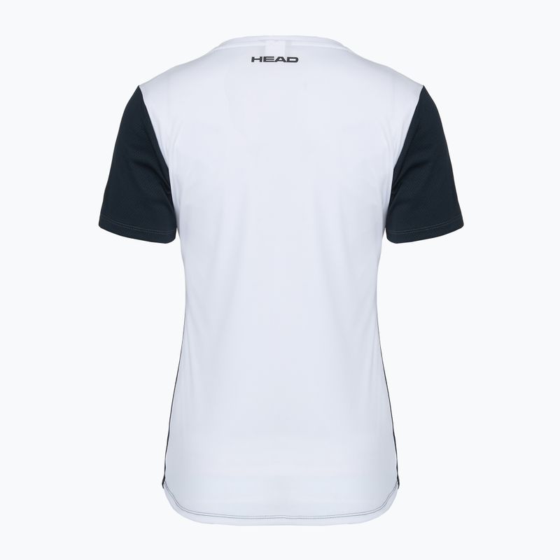 Női tenisz póló HEAD Club 25 Tech W navy/white 2