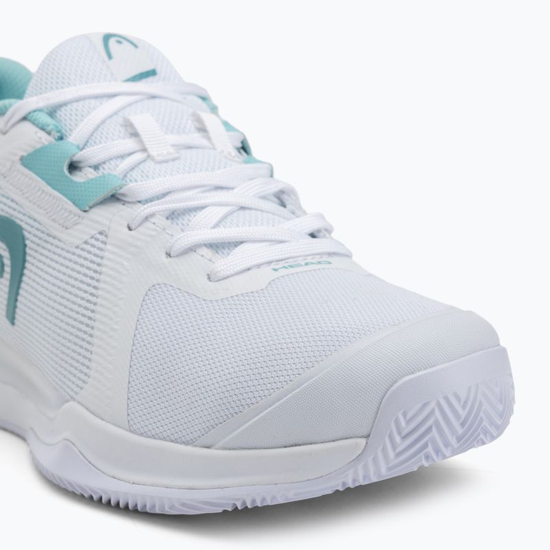 Női teniszcipő HEAD Sprint Evo 3.5 Clay fehér/ türkizkék 7