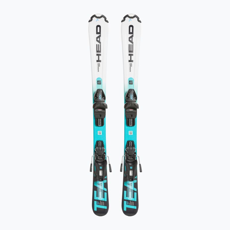 Gyermek Downhill síléc HEAD Supershape Team Easy JRS + Jrs 4.5 fehér/kék