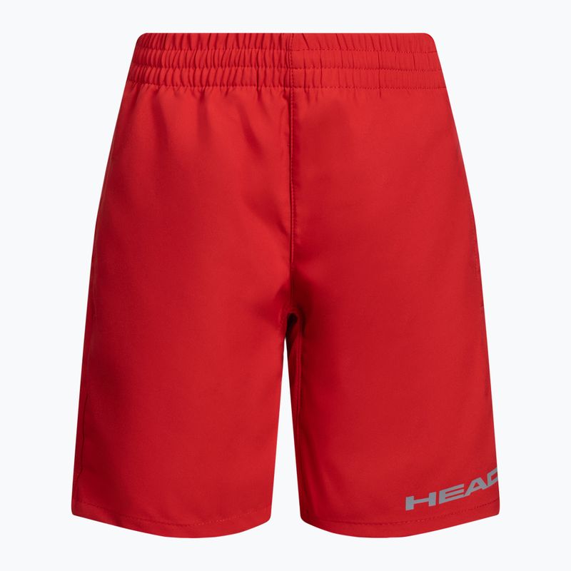 Gyermek tenisznadrág HEAD Club Bermudas piros 816349