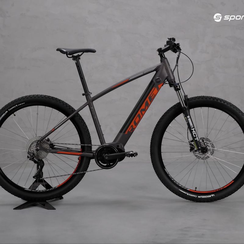 Romet e-Rambler E9.0 elektromos kerékpár szürke-narancs 2229701 17