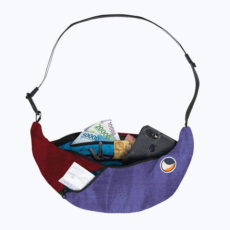 Ticket To The Moon Upcycled Sling válltáska lila/burgundi színben 2