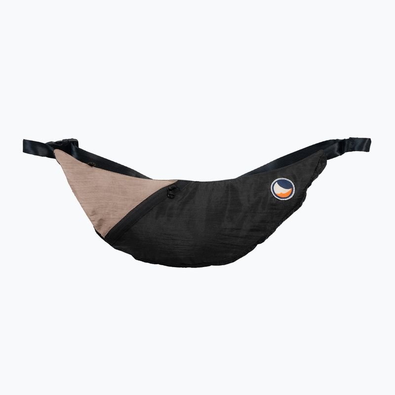 Ticket To The Moon Upcycled Sling válltáska fekete/természetes bézs színben