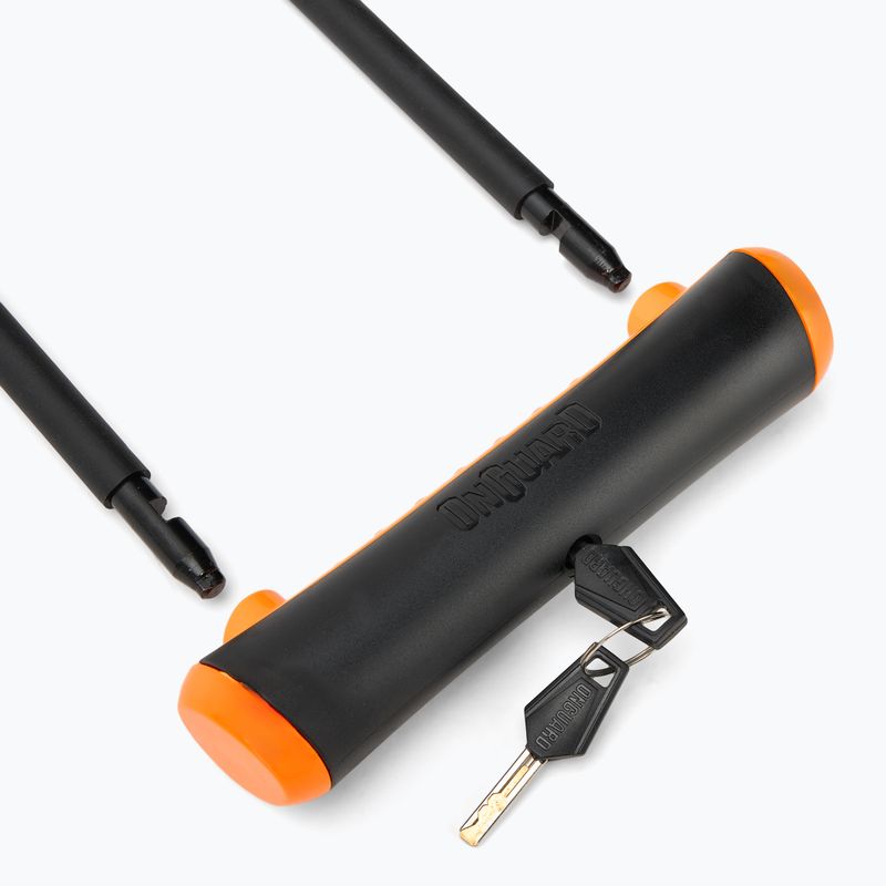 Kerékpár zár OnGuard Neon 8154OR U-Lock black/orange 3