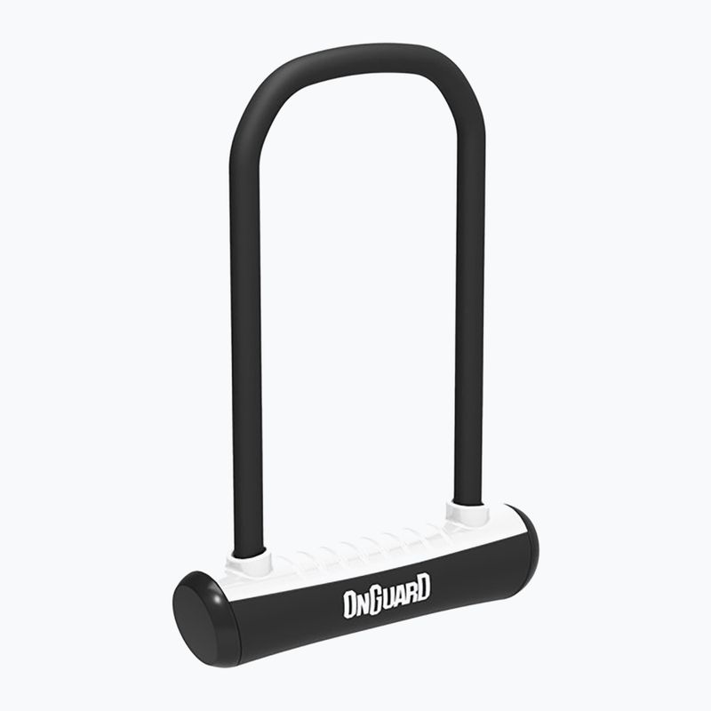 Kerékpár zár OnGuard Neon 8155WH U-Lock black/white 2
