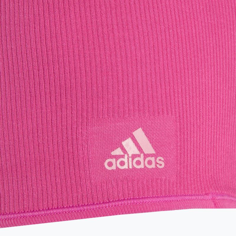 Női adidas Ribbed Active Seamless Halter Bralette 3D félhomályos fukszia felső 3