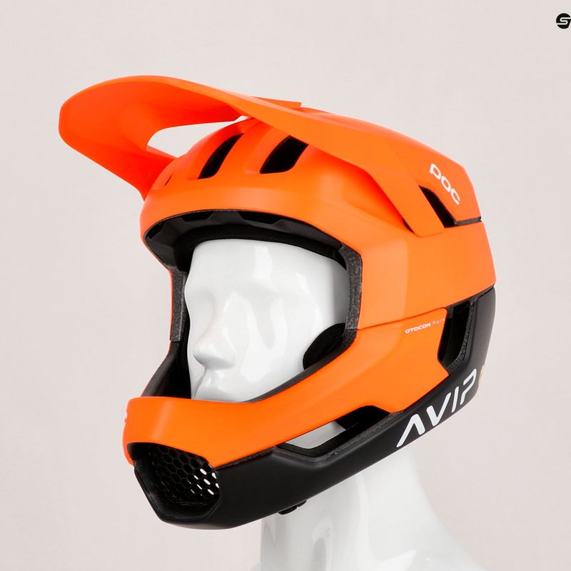 Kerékpáros sisak POC Otocon Race MIPS fluorescent orange avip/uranium black matt 13