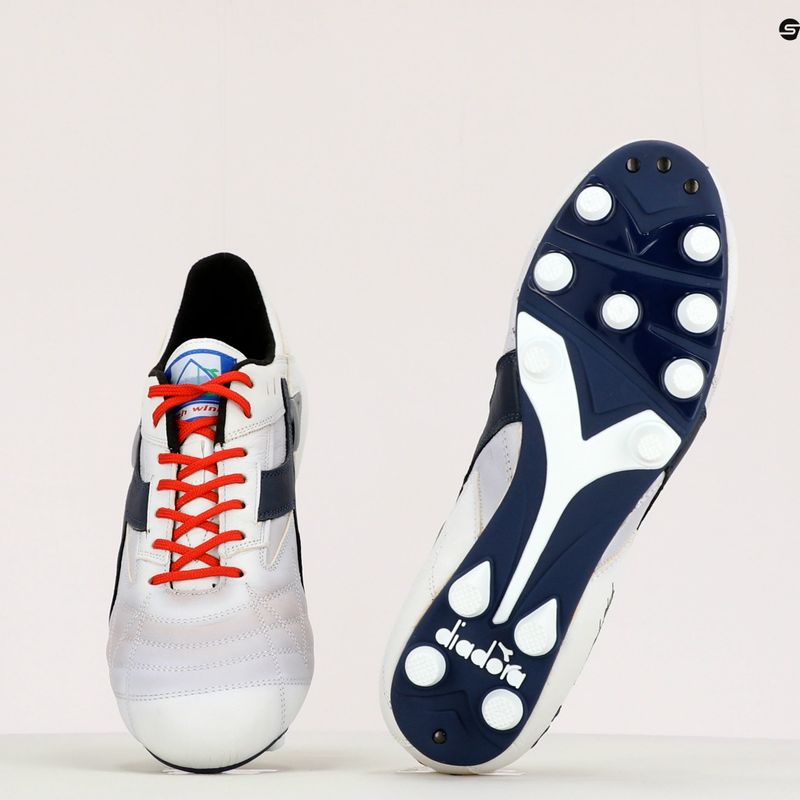 Férfi futballcipő Diadora Match Winner RB Italy OG MDPU fehér és kék DD-101.172359-C1494 12
