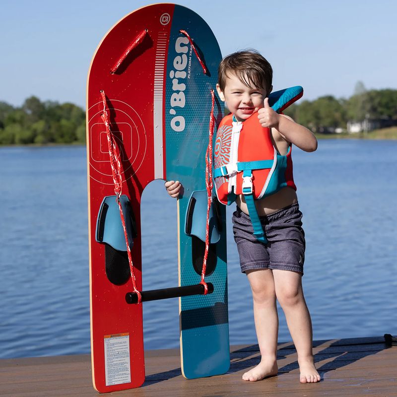 Gyermek vízisí készlet O'Brien Platform Trainer Waterski red/blue 2