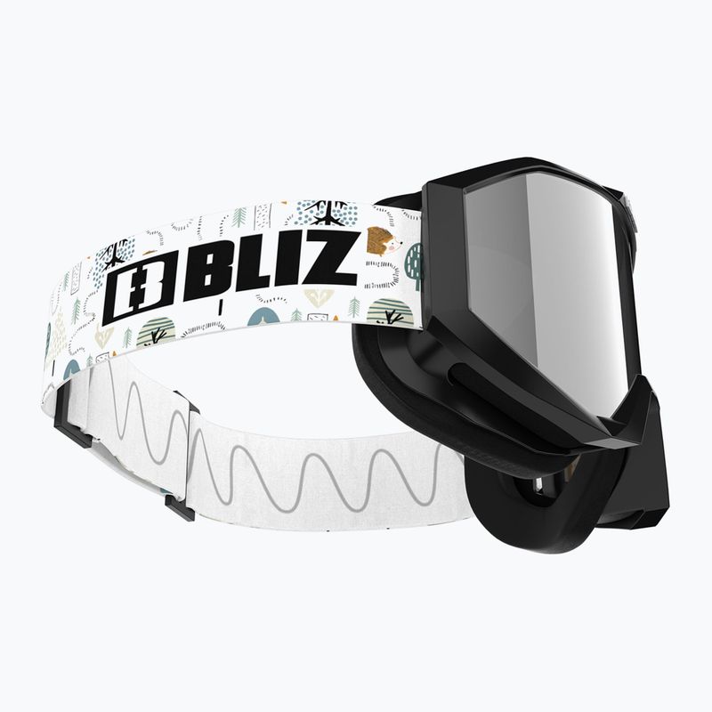 Gyerek síszemüveg Bliz Liner Jr black white logo/brown&silver mirror 4