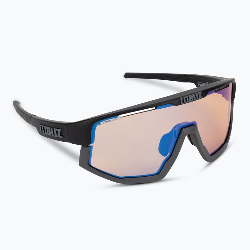Bliz Vision Nano Optics Nordic Light S2 matt fekete/világos korall/narancs kék multi kerékpáros szemüveg 2