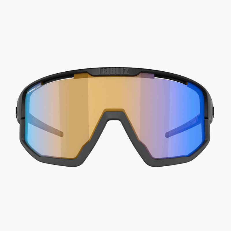 Bliz Vision Nano Optics Nordic Light S2 matt fekete/világos korall/narancs kék multi kerékpáros szemüveg 5