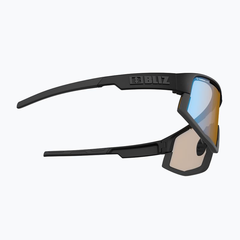 Bliz Vision Nano Optics Nordic Light S2 matt fekete/világos korall/narancs kék multi kerékpáros szemüveg 6