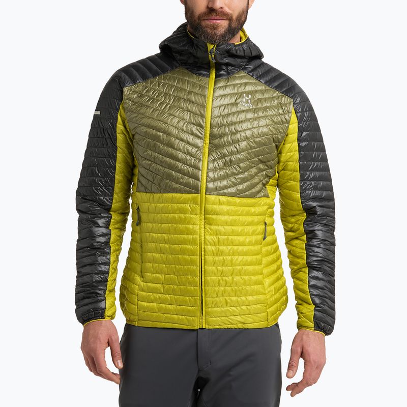 Haglöfs férfi pehelypaplan dzseki L.I.M Mimic Hood zöld 604940
