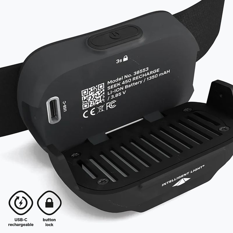 Fejlámpa Silva Seek 600 Recharge Midnight black 6