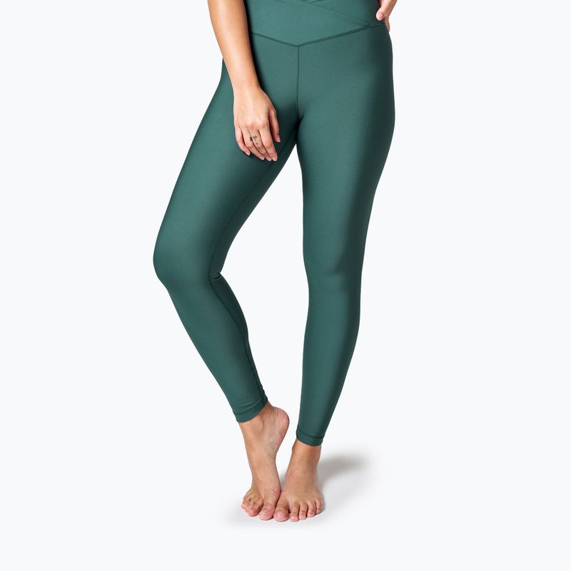 Női edző leggings Casall Overlap High Waist zöld 22500