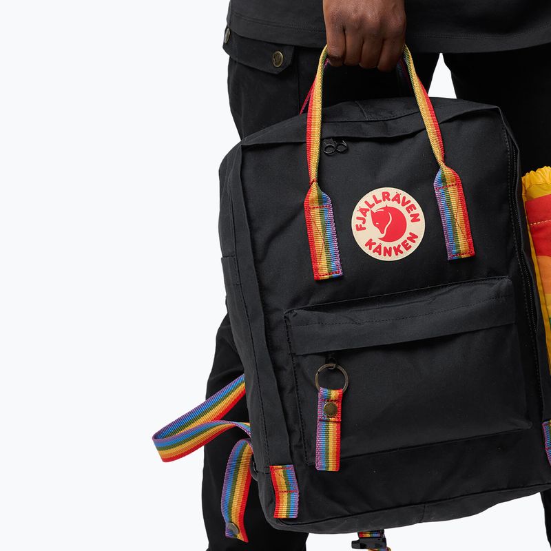 Fjällräven Kanken Rainbow Rainbow kulcstartó szivárványos mintával 5