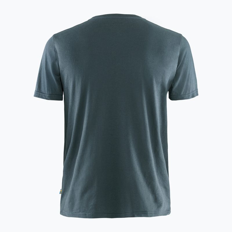 Férfi trekking póló Fjällräven Logo tengerészkék F87310 2