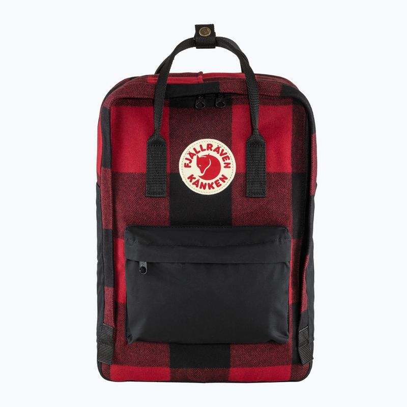 Fjällräven Kanken Re-Wool laptop hátizsák 15" piros/fekete