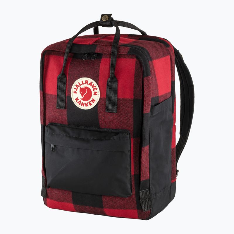 Fjällräven Kanken Re-Wool laptop hátizsák 15" piros/fekete 3