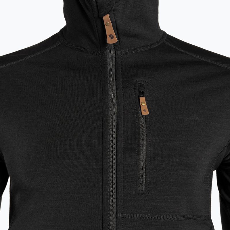Férfi trekking pulóver Fjällräven Keb Fleece Hoodie fekete F81878 3