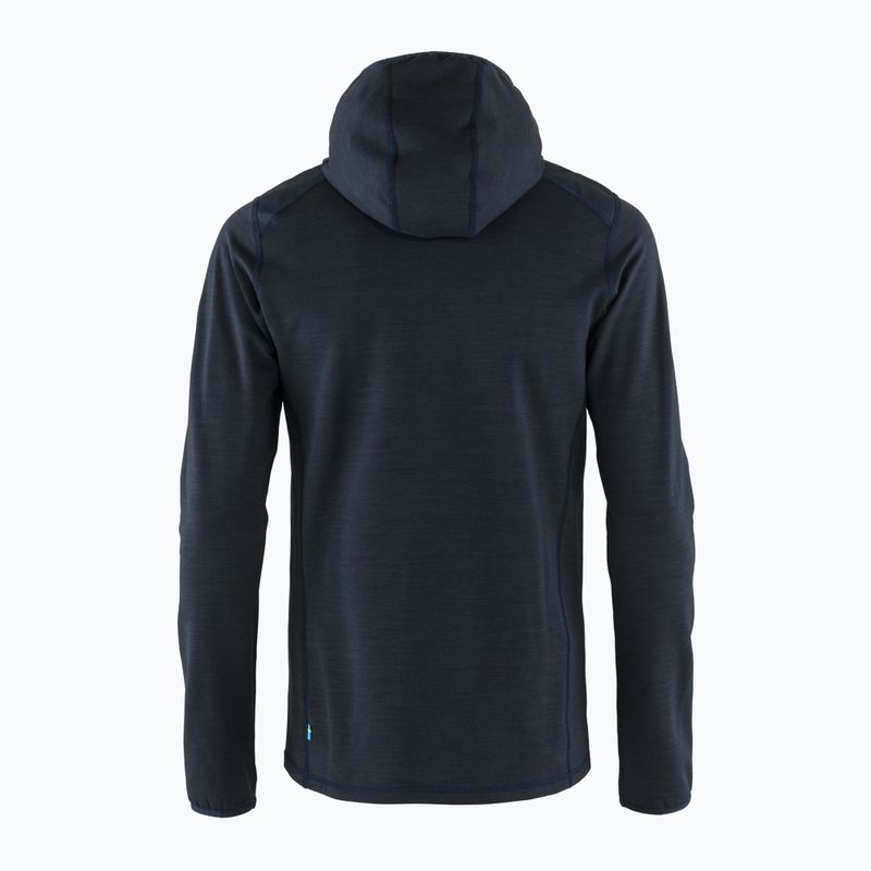 Férfi trekking pulóver Fjällräven Keb Fleece Hoodie navy blue F81878 2