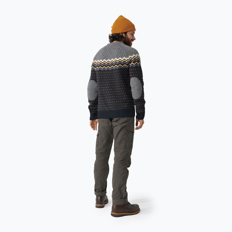 Férfi Fjällräven Övik Knit Sweater sötét navy 3