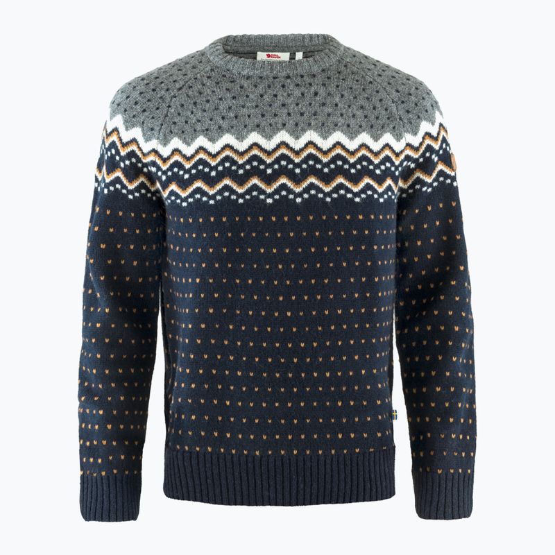 Férfi Fjällräven Övik Knit Sweater sötét navy 8