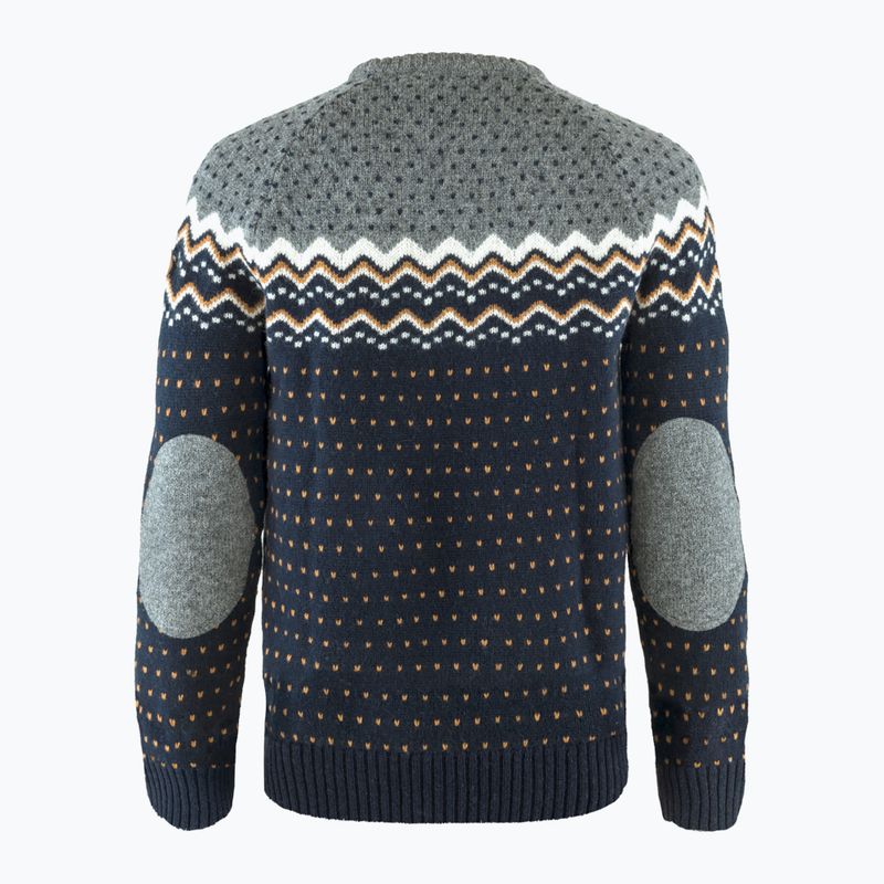 Férfi Fjällräven Övik Knit Sweater sötét navy 9