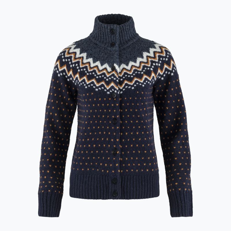 Fjällräven női pulóver Övik Knit Cardigan sötét navy
